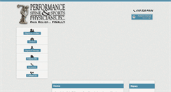 Desktop Screenshot of performancespine.com