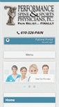 Mobile Screenshot of performancespine.com