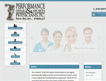 Tablet Screenshot of performancespine.com